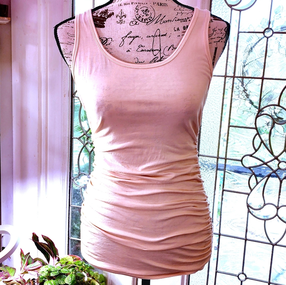 Sundance Gentle Graces Ruched Pink Top M